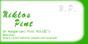 miklos pint business card